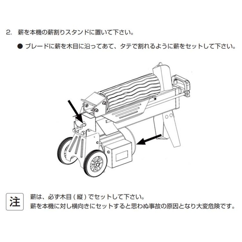 非対面販売 シンセイ 油圧式電動薪割機 4t LS4T-52 - 業務、産業用