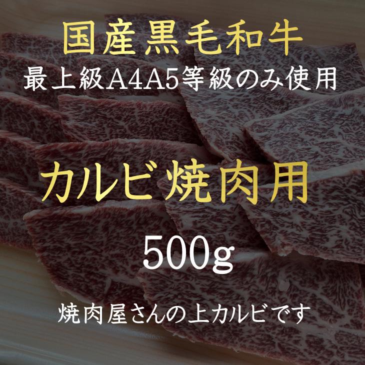 お歳暮 カルビ 焼肉 肉 和牛 牛肉 最上級A5A4等級 国産黒毛和牛 カルビ焼用500g 霜降カルビ 福島牛 上カルビ バーベキュー