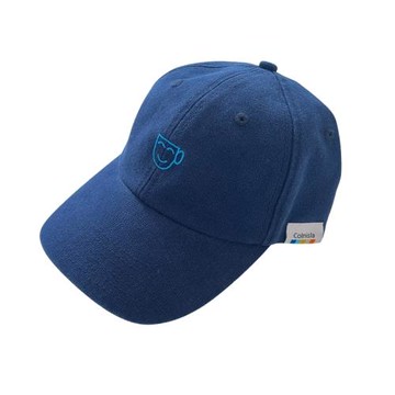 1S笑臉咖啡杯帽藍瓶子山系復古露營彎檐帽男女同款Dadhat棒球帽