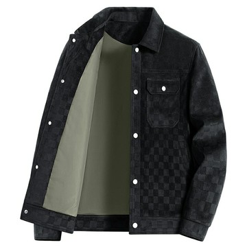 現貨+預購 工裝外套休閒夾克-棋盤格紋時尚商務男外套2色74jd77【獨家進口】【米蘭精品】