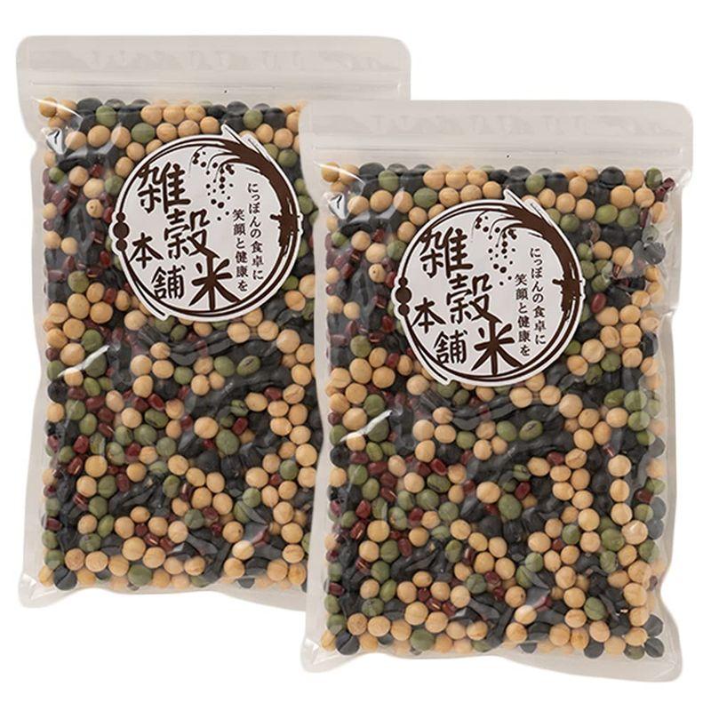 雑穀米本舗 ホール豆４種ブレンド(大豆 黒大豆 青大豆 小豆) 1kg(500g×2袋)