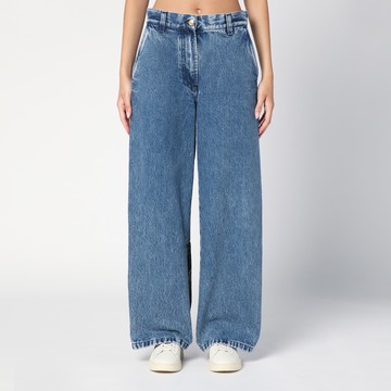 Baggy jeans with jungle insert