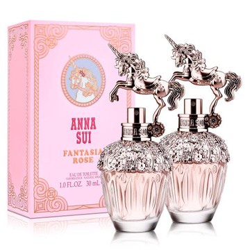 Anna Sui 安娜蘇 玫瑰花舞獨角獸女性淡香水(30ml)X2入-專櫃公司貨