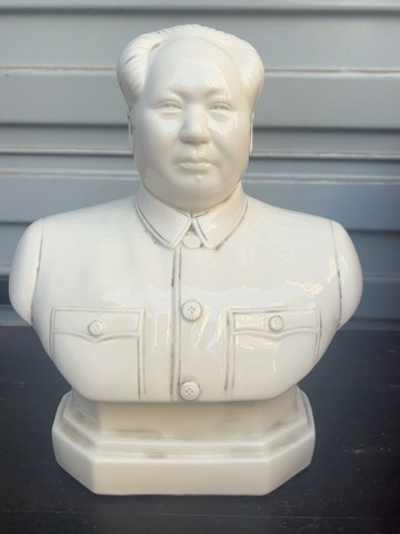 德化白瓷偉人頭像裱子款李劍鋒作品開臉漂亮底座長15