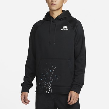 NIKE  上衣 男款 長袖上衣 帽T 運動 刷毛 AS M NK TF FLEECE TOP DYE 黑 DV9907-010