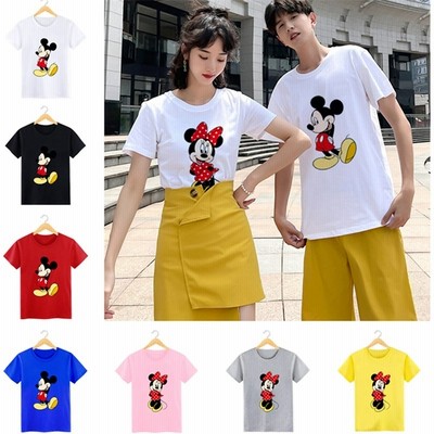 ディズニー ミッキー 半袖シャツペアｔシャツ Tシャツ トップス カットソーメンズレディース 恋人 お揃い ご夫婦 友達カップル ペアルック 春夏 Oqb7ho2bfn トップス Www Khybrids Com