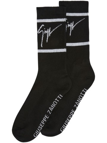 Giuseppe Zanotti - intarsia-logo ankle socks - unisex - Cotton/Elastane/Polyamide - 35-38 - Black
