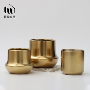 好物良品 B款 金色園藝水培陶瓷花盆花藝花器插花裝飾品擺飾b款推薦 特力 購物網 Line購物