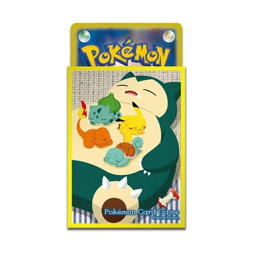 【AS電玩】 寶可夢中心限定 PTCG 寶可夢 造型 卡套  卡比獸&皮卡丘&小火龍&傑尼龜&妙蛙種子 睡覺 黃框