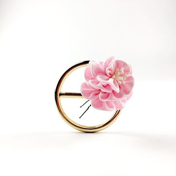 Kaika Ato / 山茶茶-大櫻花粉 / 日式和風布花 / つまみ細工 花簪