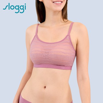 sloggi-自由舒暢系列無鋼圈U領內衣 迷人粉