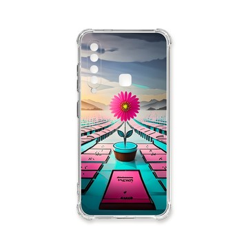 A系列(其他) 殼 TRON 三星 A9 (2018) 桃藍色花朵系列 四角防摔殼 手機殼