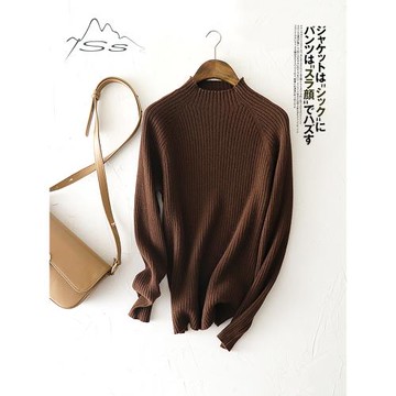 簡約不簡單~羊絨衫女半高領抽條100純山羊絨薄款修身打底針織毛衣