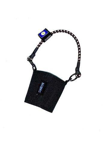 SCANFC  香港品牌 隨身杯套連黑併粉紅色手提繩(紫底拼花花)