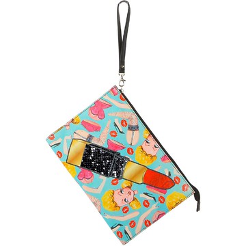 【摩達客】美國Iron Fist鐵拳搖滾大口紅巴比分屍手拿包_廠商直送