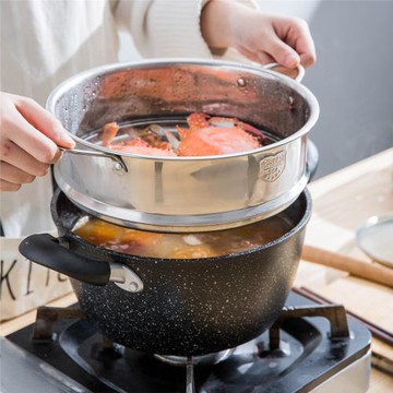 摩登主婦304不銹鋼蒸籠隔水蒸架家用小號蒸格蒸包子饅頭蒸飯神器