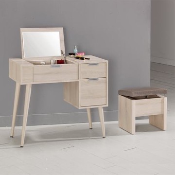 Boden-艾奇3尺掀蓋式化妝桌/鏡台(贈化妝椅)