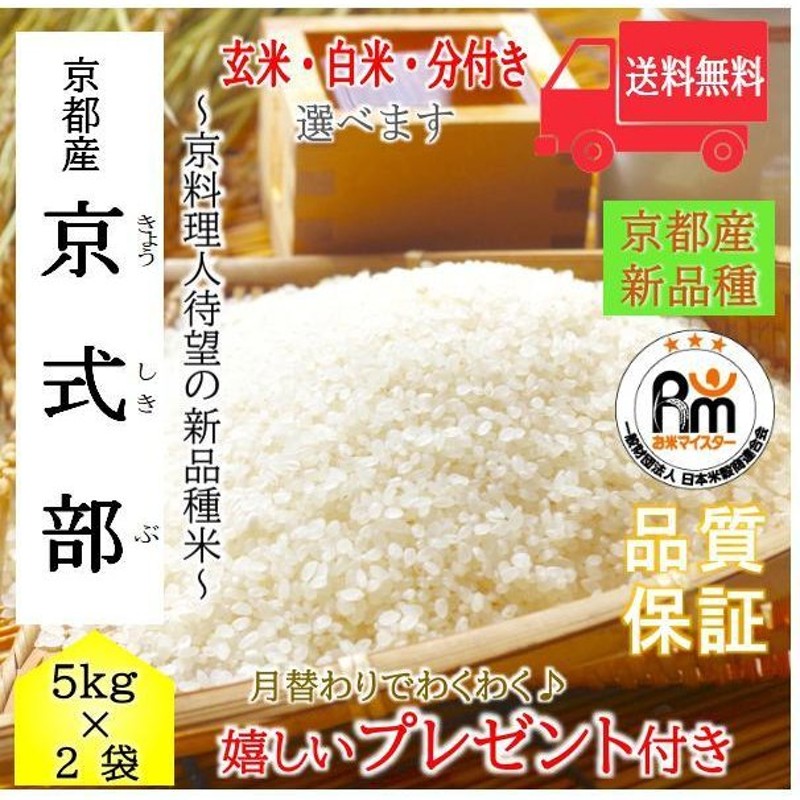 新米 お米 京都産 キヌヒカリ 令和5年産 5kg 玄米5kg 選べる精米 玄米