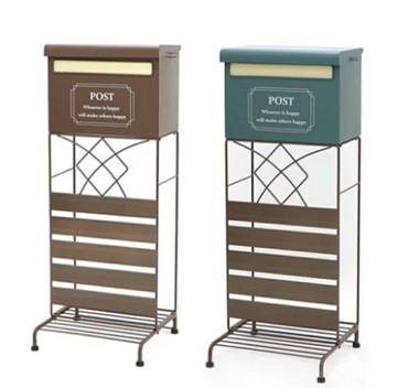 (免運) 日本 YAMASORO Louv 直立式 信箱 信件箱 郵筒 郵箱 立地式 大容量 戶外 餐廳 咖啡廳 花盆架 日本代購