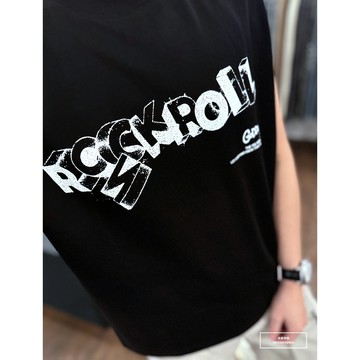 E7th.厚磅積木英文棉質背心-黑(E7S80032405)