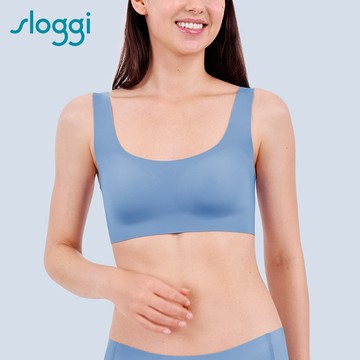 sloggi-ZERO FEEL 2.0升級版零感系列高圓小V領背心式無鋼圈內衣 青藍｜88R382 P7