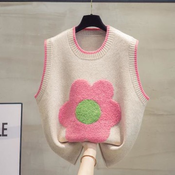 圓領針織馬甲背心女2025秋冬新款寬松馬夾外穿上衣大碼毛衣坎肩潮