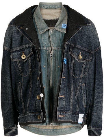 Maison MIHARA YASUHIRO - triple-layered denim jacket - men - Cotton - 48 - Blue