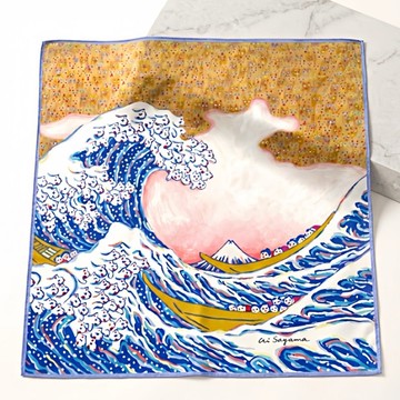ai sayama 佐山愛 富嶽三十六景 神奈川沖 猫之浪裏 絲巾