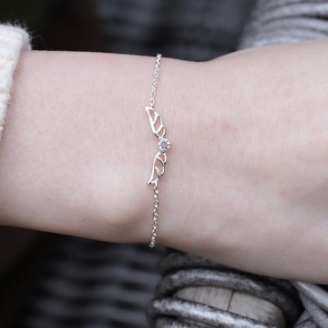 白水晶925純銀天使翅膀手鍊