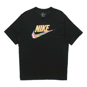 Nike Sportswear Classic National Flag Logo Printing Short Sleeve Black