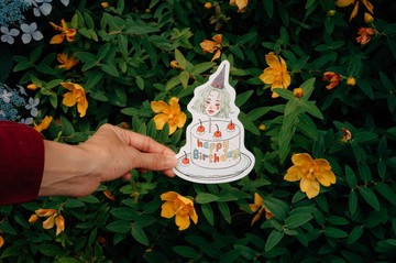 戴上生日帽吧 生日快樂造型卡片 含信封與封口貼紙各一