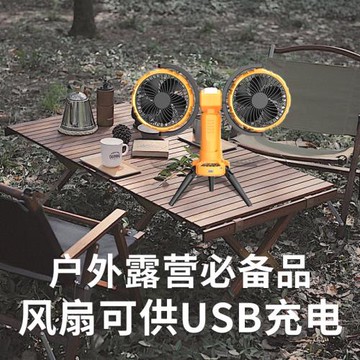 雙頭折疊汽車充電寶戶外制冷風扇夏季車內家用USB迷你小風扇