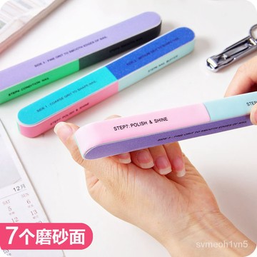 爆賣款創意印花指甲銼傢用刀打磨砂美甲搓條拋光銼美甲工具條多功能搓條