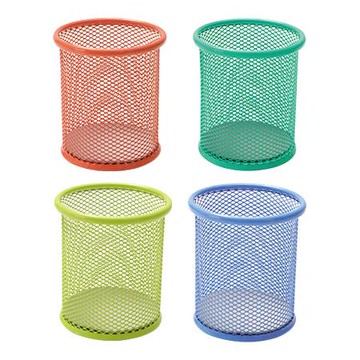 得力 Deli 彩色拉網筆筒 4色(顏色隨機出貨) /個 E9153【APP滿額下單10%點數(單一帳號最高5000點)】1/31止