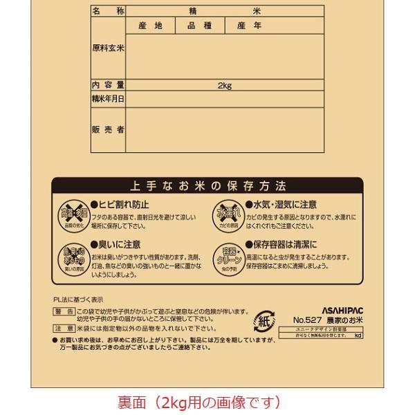 米袋 5kg用 セット 農家のお米 紐付き 窓あり クラフト 紙袋 米 保存袋 包装 アサヒパック