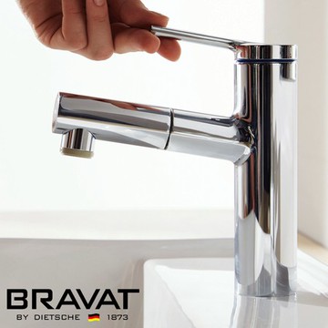 BRAVAT 融宜單孔面盆抽拉龍頭