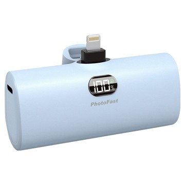 PhotoFast 銀箭資訊 PD快充 口袋電源 5000mAh Lightning Type-C接口 四段補光燈 輕巧便利  PB2700  藍莓優