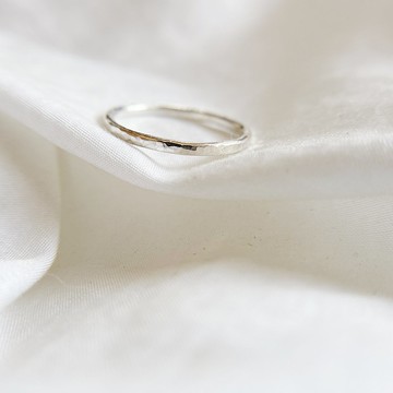 波光敲紋 金工 925銀戒指