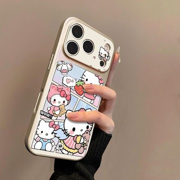 凱蒂貓適用蘋果17手機殼小羊皮蘋果16保護套15新14外殼13/12