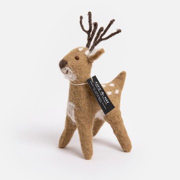 GRY&SIF羊毛氈擺飾 梅花鹿棕