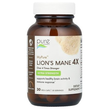 Pure Essence, MyPure™，猴頭菇 4X，特強型，30 粒素食膠囊
