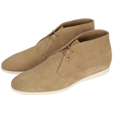 TOD S 麂皮綁繩休閒短靴(男款/駝色)