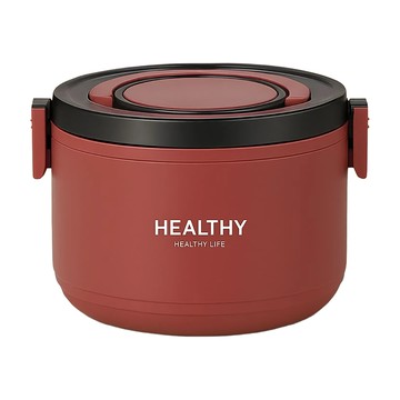 Couselect 304不鏽鋼保溫防燙便當盒 單層大容量午餐飯盒 1L  1個  紅色