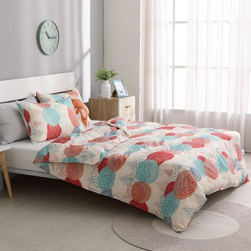 特大/十月被/可機洗、免被套、蓋一整年的好被子-繽紛橘