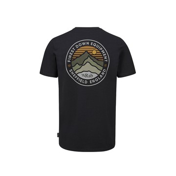 RAB Basecamp 3 Peaks Tee 短袖復古印花厚磅舒適棉T恤 男款 鯨魚灰 #QCC05