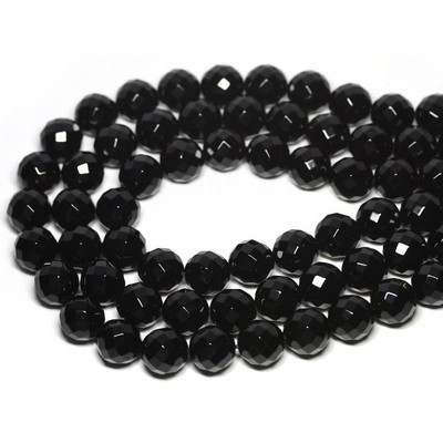 石流通センター カットビーズ オニキス 64面カット 12mm 天然石 パワーストーン
