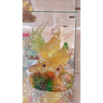 琉璃 起家雞 一鳴驚人 新居落成禮物 新婚禮物 開幕送禮 升遷送禮