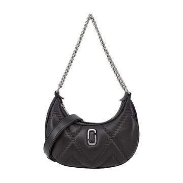 MARC JACOBS THE QUILTED羊皮絎縫鍊條肩背/斜背兩用包-黑_廠商直送