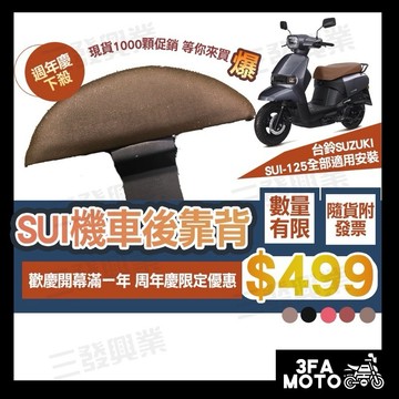 🔥慶週年現貨免運 SUI 後靠背 SUI 125 靠背 SUI 125 後靠背 台鈴SUI 125後靠背 機車後靠背靠墊