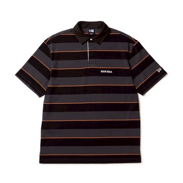 NEW ERA 男女 POLO 球衫 日版 GF APP RUGBY 條紋 炭灰 / 黑 NE14948986
